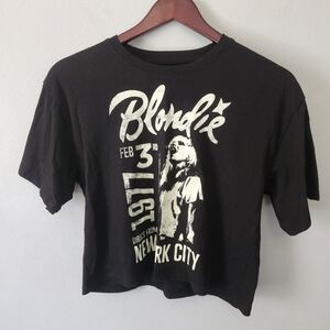 Blondie Band Black Graphic Short Sleeve T-Shirt Size XS